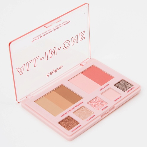 

RUBY ROSE Палетка теней для век с румянами и бронзатором All in One, Палетка теней для век с румянами и бронзатором All in One