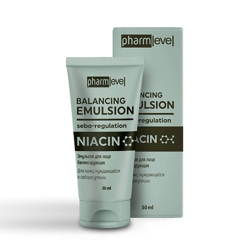 

PHARMLEVEL Эмульсия для лица балансирующая NIACIN 50, Эмульсия для лица балансирующая NIACIN