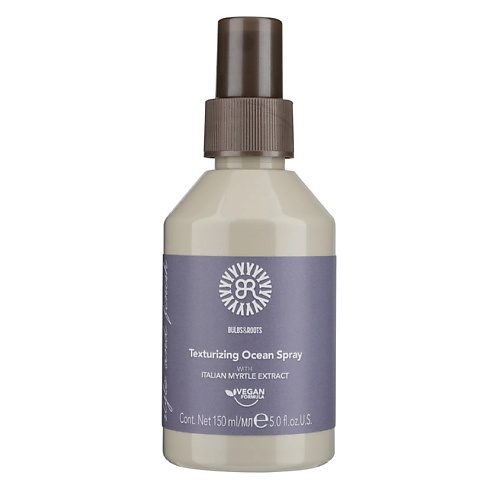 

BULBS&ROOTS Текстурирующий спрей для волос с эффектом "пляжные локоны" с экстрактом мирта, веган Texturizing Ocean Spray 150, Текстурирующий спрей для волос с эффектом "пляжные локоны" с экстрактом мирта, веган Texturizing Ocean Spray