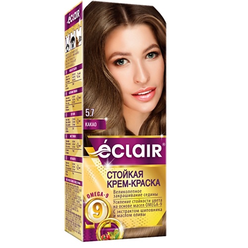 

ECLAIR Стойкая крем-краска для волос OMEGA-9, Стойкая крем-краска для волос OMEGA-9