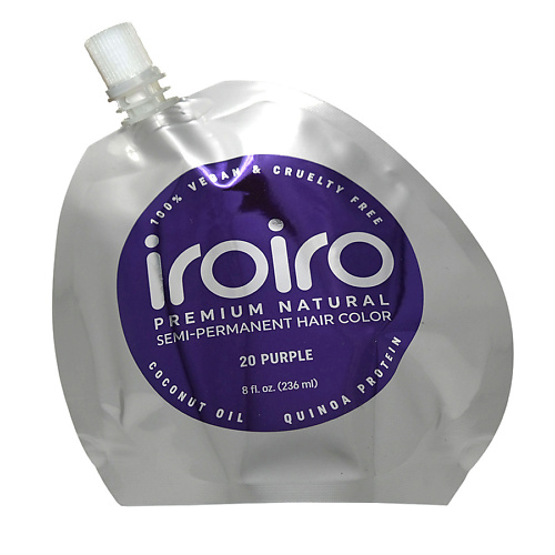 

IROIRO Семи-перманентный краситель для волос 20 PURPLE Пурпурный 236, Семи-перманентный краситель для волос 20 PURPLE Пурпурный