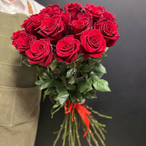 

ДАМА ФЕЯ Классика из 15 бордовых роз Эквадор лентой, Классика из 15 бордовых роз Эквадор лентой