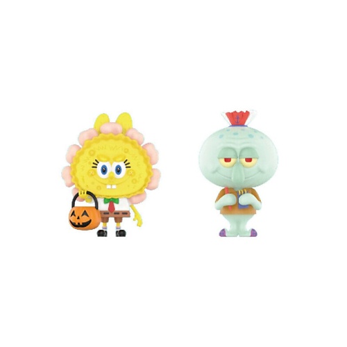 Мягкая игрушка POP MART Игрушка-сюрприз The Monsters Spongebob, jack-o'-lantern octopus brother x SPOOKYs, 9 см