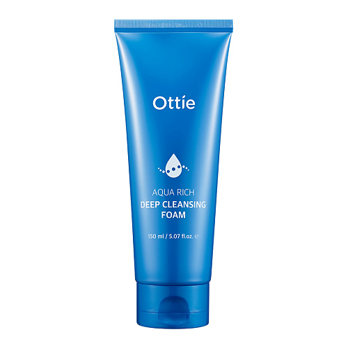 

OTTIE Увлажняющая пенка с ледниковой водой Аляски и морской солью Aqua Rich Deep Cleansing Foam 150, Увлажняющая пенка с ледниковой водой Аляски и морской солью Aqua Rich Deep Cleansing Foam