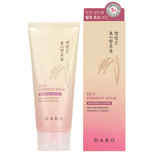 

DABO Пенка для умывания очищающая с ферментированным рисом и пробиотиками Rice Ferment Foam 180, Пенка для умывания очищающая с ферментированным рисом и пробиотиками Rice Ferment Foam