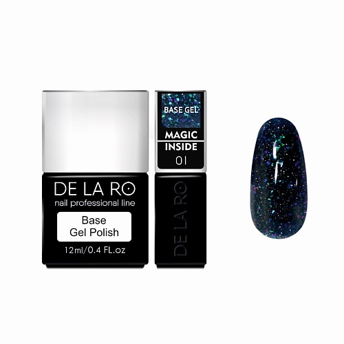 

DE LA RO Базовое покрытие для гель-лаков Rubber Camouflage Magic inside, Базовое покрытие для гель-лаков Rubber Camouflage Magic inside