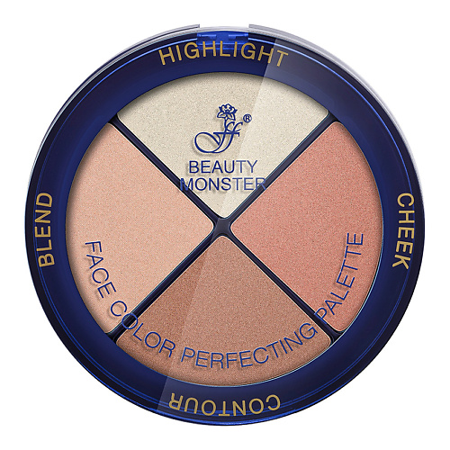 

FFLEUR Тени для век 4в1 №2, Тени для век 4в1 №2