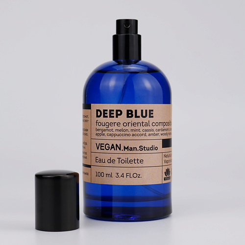 

VEGAN.LOVE.STUDIO Туалетная вода мужская Deep Blue бергамот мята капучино морская вода амбра 100, Туалетная вода мужская Deep Blue бергамот мята капучино морская вода амбра