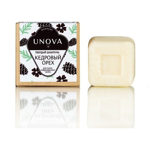 

UNOVA Твердый шампунь для волос Кедровый орех 50, Твердый шампунь для волос Кедровый орех