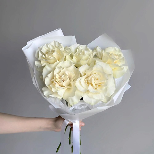 

МНОГО ЦВЕТОВ ЦВЕТОЧНЫЙ МАГАЗИН Монобукет из 5 французских роз, Монобукет из 5 французских роз