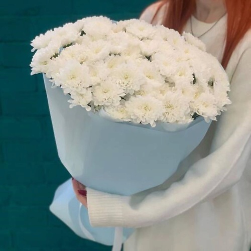 

ЦВЕТЫ МИШКИ Букет из 9 белых хризантем, Букет из 9 белых хризантем