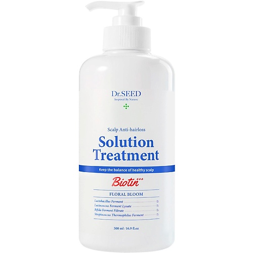

DR. SEED Бальзам-ополаскиватель для волос и кожи головы с ароматом нежных цветов Scalp Anti-Hairloss Solution Treatment Floral Bloom 500, Бальзам-ополаскиватель для волос и кожи головы с ароматом нежных цветов Scalp Anti-Hairloss Solution Treatment Floral