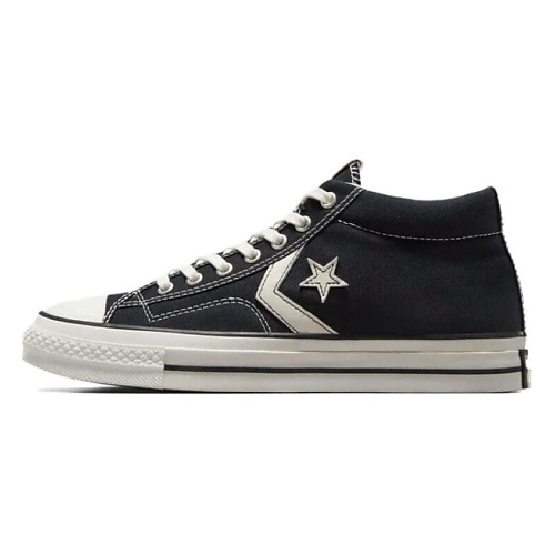

CONVERSE Кроссовки Star Player 76 Anti-Slip Wear-Resistant Mid-Top Canvas Shoes Unisex Black White, Кроссовки Star Player 76 Anti-Slip Wear-Resistant Mid-Top Canvas Shoes Unisex Black White