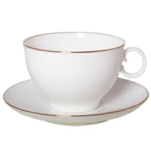 

ИМПЕРАТОРСКИЙ ФАРФОРОВЫЙ ЗАВОД Чашка с блюдцем "Яблочко. Золотой кант", Чашка с блюдцем "Яблочко. Золотой кант"