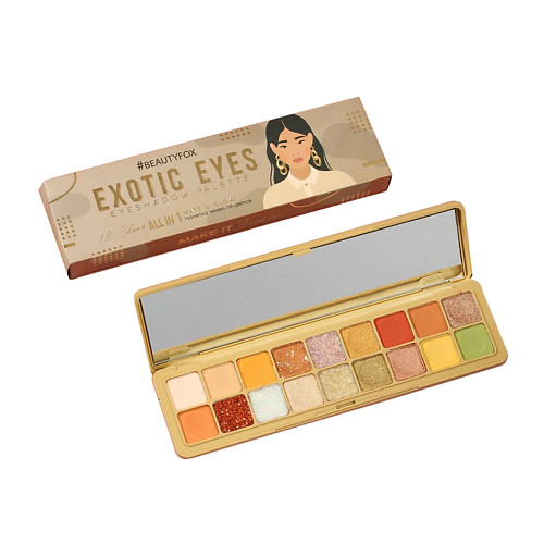 

BEAUTY FOX Палетка теней для век Exotic eyes, 18 оттенков, с зеркалом, Палетка теней для век Exotic eyes, 18 оттенков, с зеркалом