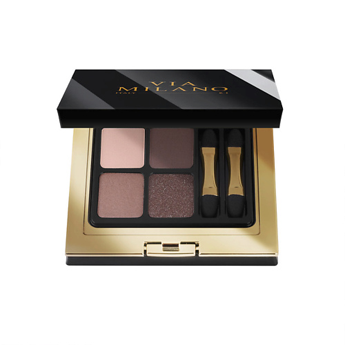 

VIA MILANO Палетка теней для век четырехцветная с витамином Е Капучино Eyeshadow Palette 4 Colours Cappuccino, Палетка теней для век четырехцветная с витамином Е Капучино Eyeshadow Palette 4 Colours Cappuccino