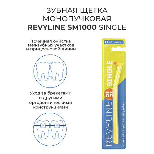 

REVYLINE Зубная щетка монопучковая SM1000, Зубная щетка монопучковая SM1000