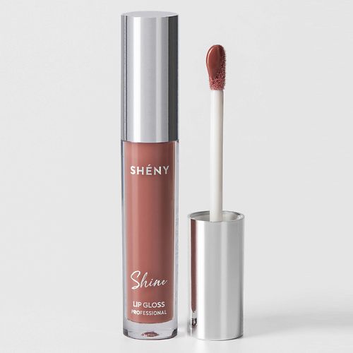 SHENY PROFESSIONAL Блеск для губ увлажняющий, прозрачный розовый нюд