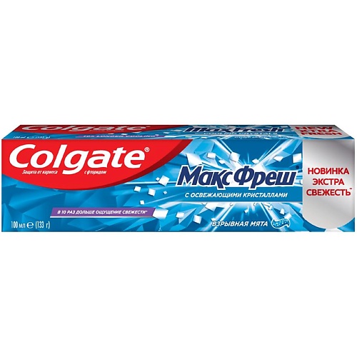 

COLGATE Освежающая зубная паста Макс Фреш Взрывная Мята Max Fresh 100, Освежающая зубная паста Макс Фреш Взрывная Мята Max Fresh