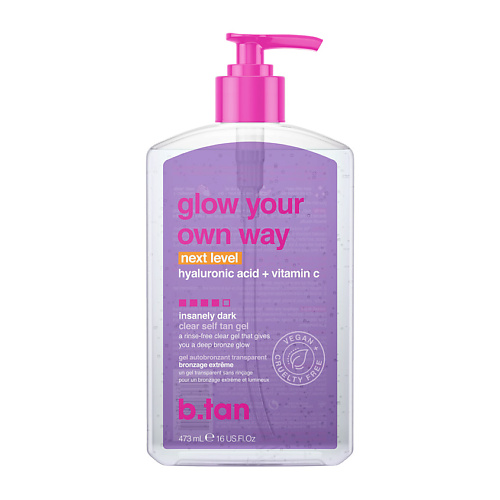 

B.TAN Гель-автозагар glow your own way next level self tan gel 473, Гель-автозагар glow your own way next level self tan gel