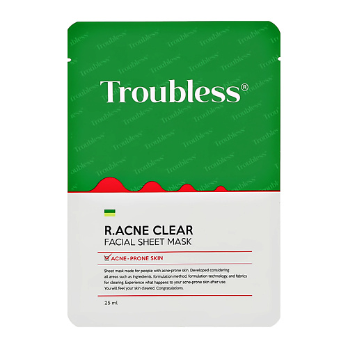 

TROUBLESS Маска для лица против несовершенств (успокаивающая) 25, Маска для лица против несовершенств (успокаивающая)