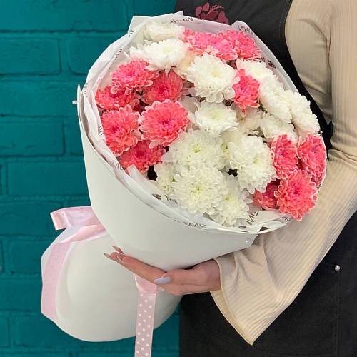 

ЦВЕТЫ МИШКИ Букет из 7 хризантем, Букет из 7 хризантем