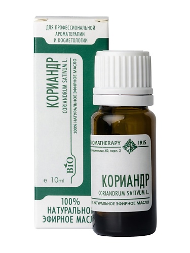 

ЦЕНТР АРОМАТЕРАПИИ ИРИС Эфирное масло Кориандр 10, Эфирное масло Кориандр