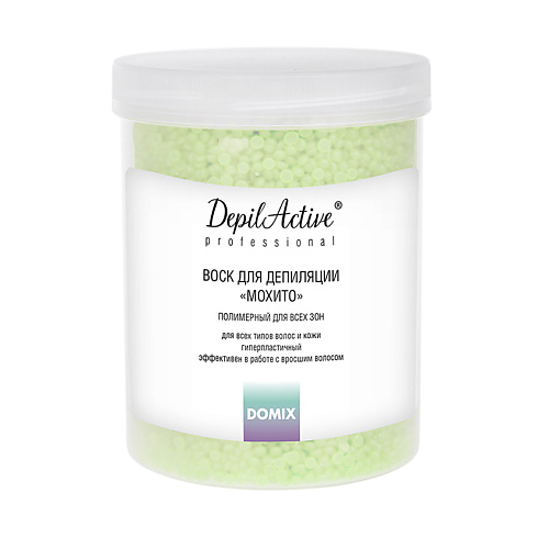 

DOMIX DAP Воск для депиляции МОХИТО полимерный в гранулах для всех зон 730, DAP Воск для депиляции МОХИТО полимерный в гранулах для всех зон
