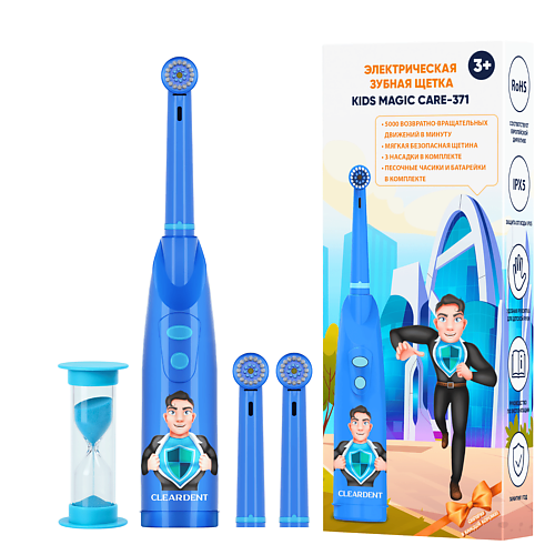 

CLEARDENT Электрическая зубная щетка детская Kids Magic Care супергерой, Электрическая зубная щетка детская Kids Magic Care супергерой