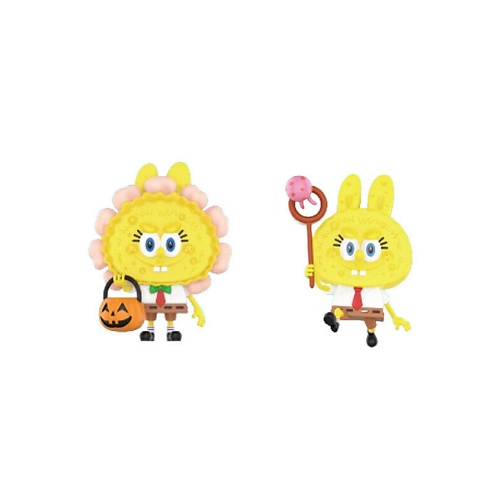 

POP MART Игрушка-сюрприз The Monsters Spongebob, jack-o'-lantern + jellyfish catcher, 9 см, Игрушка-сюрприз The Monsters Spongebob, jack-o'-lantern + jellyfish catcher, 9 см