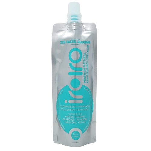 

IROIRO Семи-перманентный краситель для волос 220 SEAFOAM Морская пена 118, Семи-перманентный краситель для волос 220 SEAFOAM Морская пена