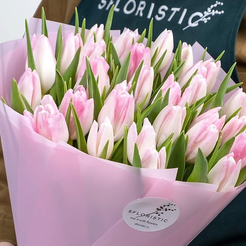 

STUDIO FLORISTIC Букет из нежно-розовых тюльпанов 31 шт "Весенняя нежность", Букет из нежно-розовых тюльпанов 31 шт "Весенняя нежность"
