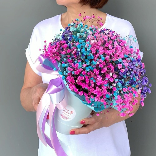 FLEUR DE FEE ЦВЕТОЧНАЯ ФЕЯ Букет в сумочке (коробке) из гипсофилы (микс)