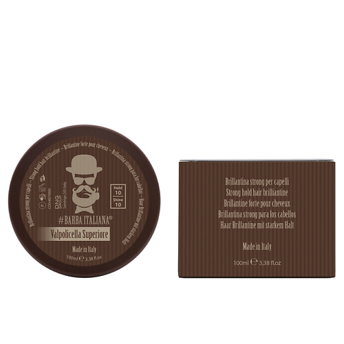 

BARBA ITALIANA Бриолин для укладки волос сильной фиксации Valpolicella Superiore 100, Бриолин для укладки волос сильной фиксации Valpolicella Superiore