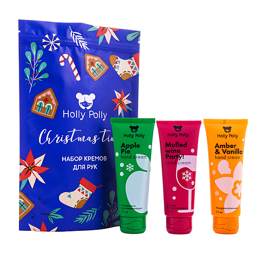 

HOLLY POLLY Набор новогодних кремов для рук CHRISTMAS TIME 75, Набор новогодних кремов для рук CHRISTMAS TIME