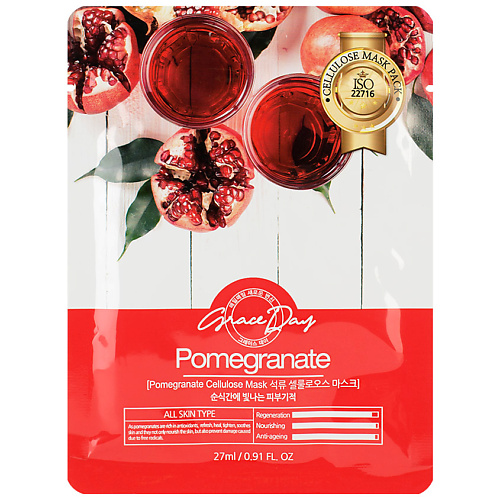 

GRACE DAY Тканевая маска с экстрактом граната 27, Тканевая маска с экстрактом граната