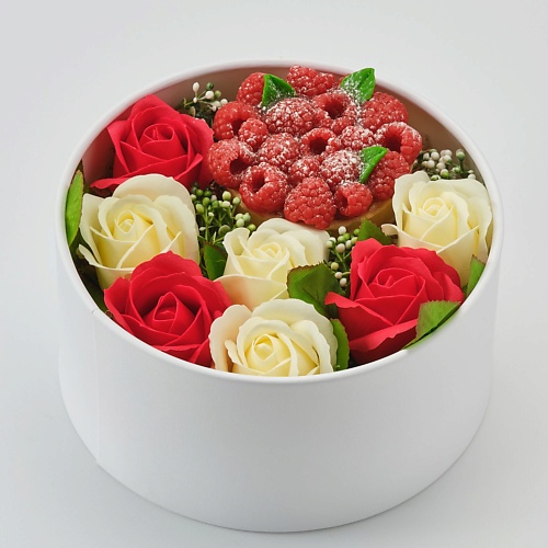 

SKUINA Мыло ручной работы Цветочная композиция из роз и тарталетки 250, Мыло ручной работы Цветочная композиция из роз и тарталетки