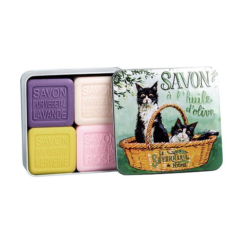 

LA SAVONNERIE DE NYONS Набор мыла Черные коты 1, Набор мыла Черные коты