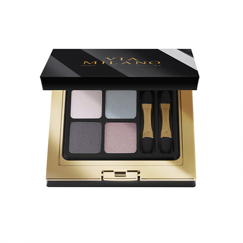 

VIA MILANO Палетка теней для век четырехцветная с витамином Е Ночная загадка Eyeshadow Palette 4 Colours Night Mystery, Палетка теней для век четырехцветная с витамином Е Ночная загадка Eyeshadow Palette 4 Colours Night Mystery