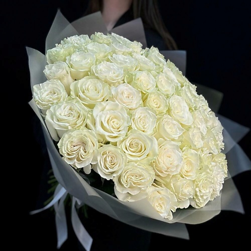

ДАМА ФЕЯ Классика из 51 белых ароматных роз Эквадор, Классика из 51 белых ароматных роз Эквадор