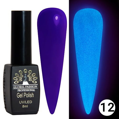 

GLOBAL FASHION Гель лак Luminous светящийся в темноте, 01, Гель лак Luminous светящийся в темноте, 01