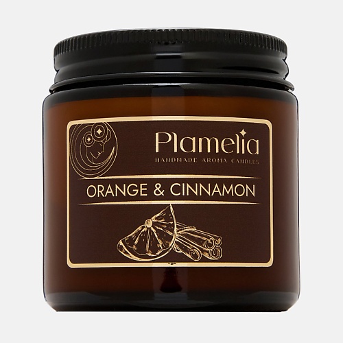 

PLAMELIA Свеча ароматическая Апельсин и корица 120, Свеча ароматическая Апельсин и корица