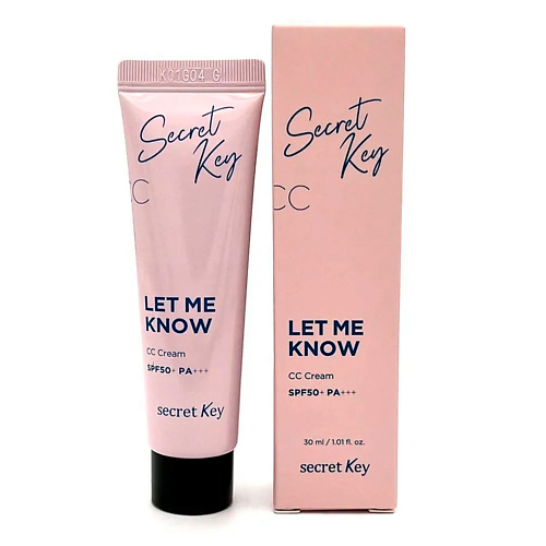 

SECRET KEY Крем для лица солнцезащитный осветляющий CC cream LET ME KNOW SPF50+ РА+++ CС 30, Крем для лица солнцезащитный осветляющий CC cream LET ME KNOW SPF50+ РА+++ CС