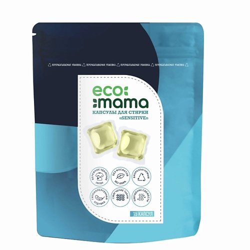 

ECO MAMA Гель концентрированный для стирки в капсулах 15, Гель концентрированный для стирки в капсулах