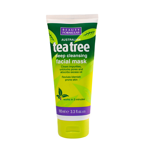

BEAUTY FORMULAS Маска глубокой очистки для лица Чайное дерево Tea Tree Deep Cleansing Facial Mask 100, Маска глубокой очистки для лица Чайное дерево Tea Tree Deep Cleansing Facial Mask