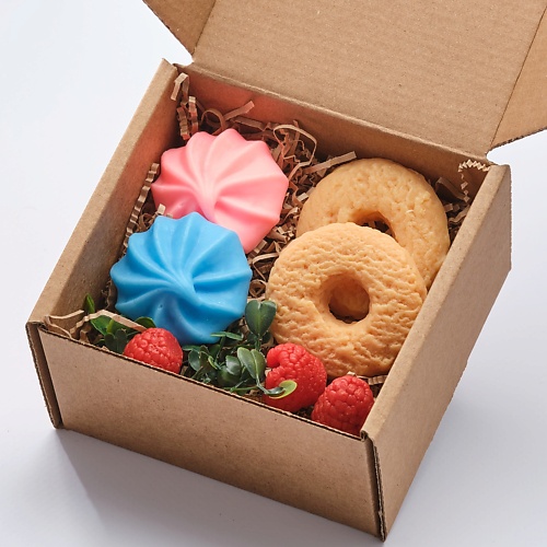 

SKUINA Мыло ручной работы Зефир, печенье и малина 115, Мыло ручной работы Зефир, печенье и малина