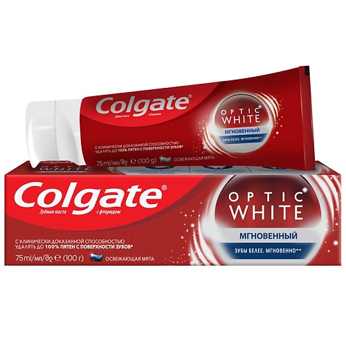 

COLGATE Мгновенный отбеливающая зубная паста Optic White 75, Мгновенный отбеливающая зубная паста Optic White