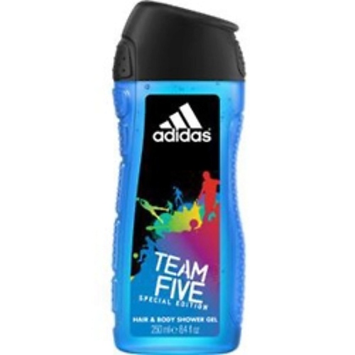 

ADIDAS Гель для душа, шампунь и гель для умывания для мужчин Team Five 250, Гель для душа, шампунь и гель для умывания для мужчин Team Five