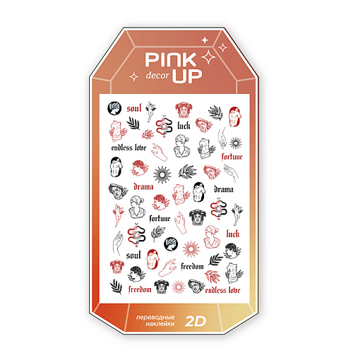 

PINK UP Наклейки для ногтей DECOR AUTUMN COLLECTION 2D переводные, Наклейки для ногтей DECOR AUTUMN COLLECTION 2D переводные