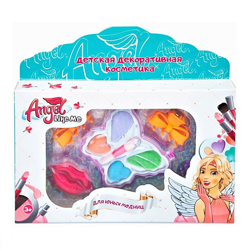 

ANGEL LIKE ME Набор детской декоративной косметики Косметичка "Тени и блеск для губ", Набор детской декоративной косметики Косметичка "Тени и блеск для губ"